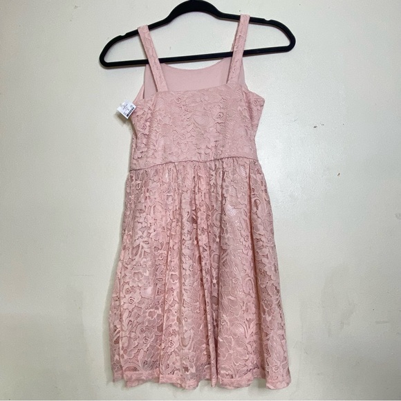 Zenzi Pink Lace Dress L (10/12) - Picture 5 of 9